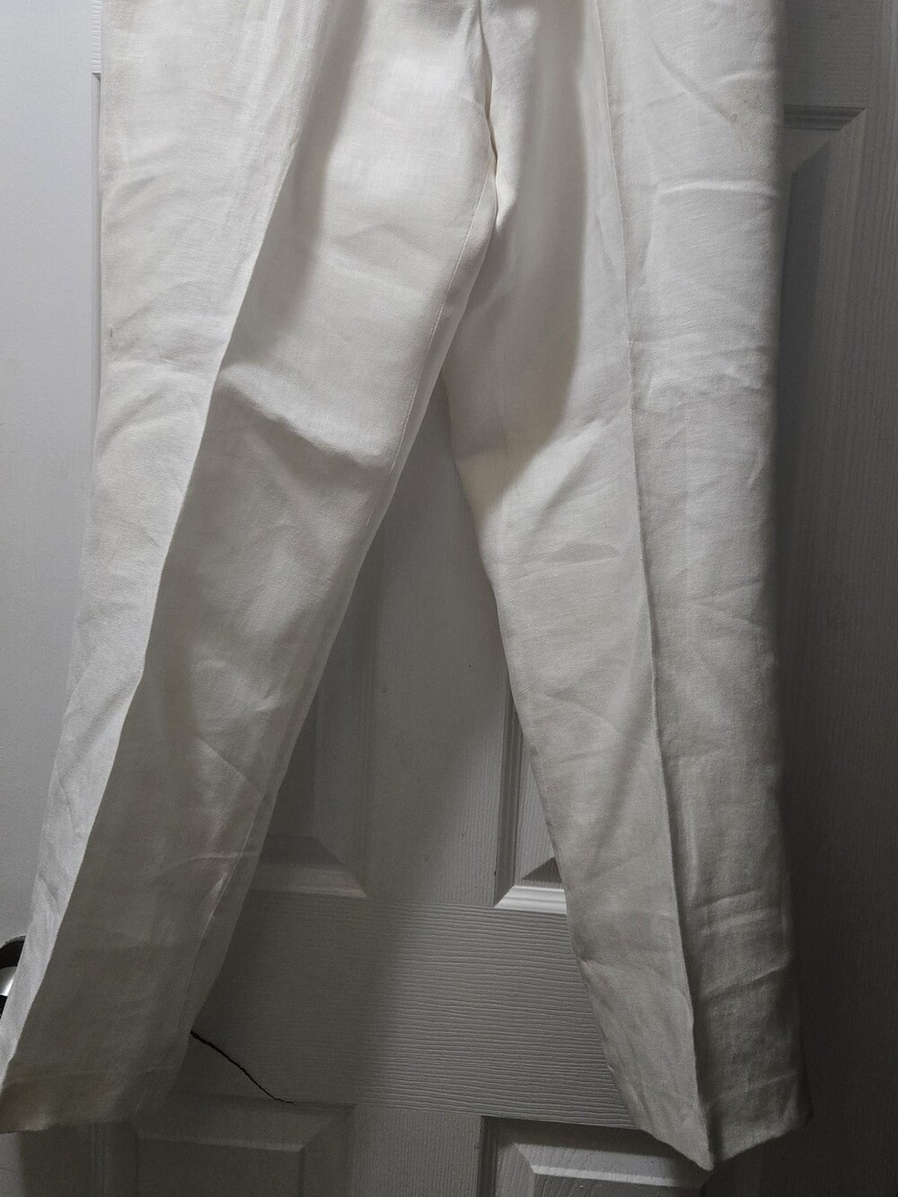 Worthington Woman's] Sz 14 White Linen - Clean Classic Fit Pants